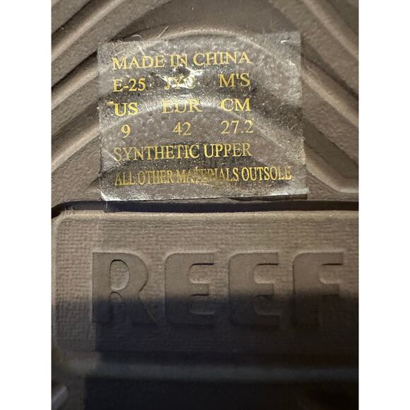 Reef Men’s Oasis 2-Bar Slides Black/Gray Size 9 – Beach Vibes Comfort - Picture 8 of 10